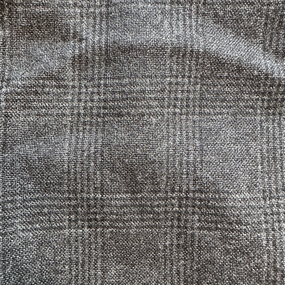 John Varvatos Plaid Charcoal Gray 100% Wool Slacks 34 X 32 - Picture 3 of 7